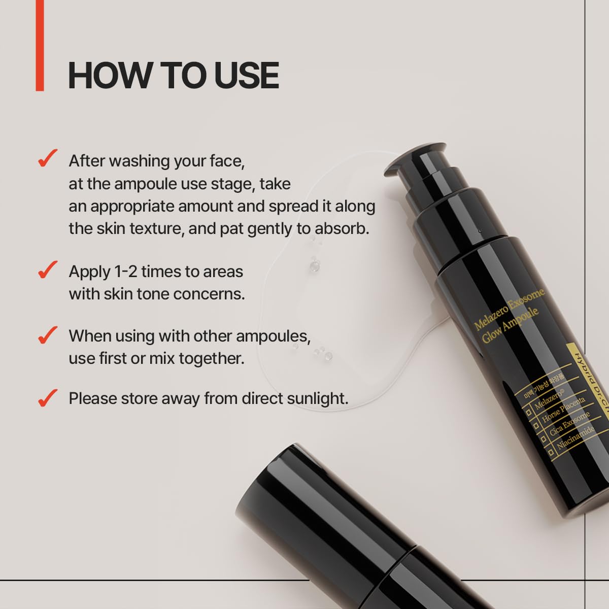 Hybrid Dr.Choice Melazero Exosome Glow Ampoule 40ml - Melanin pigmentation freckles toning Glow functional patented Melazero V2 arbutin niacin exosome placenta