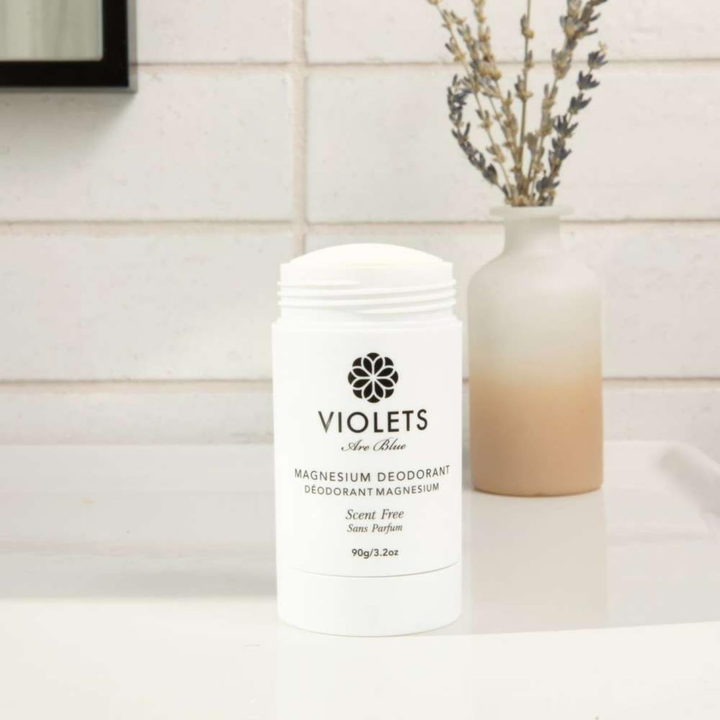 Violets Are Blue Magnesium Deodorant – Award-Winning, Aluminum-Free, Baking Soda-Free – Long-Lasting Natural Deodorant with Coconut Oil – Cream Formula for Women & Men 3.2oz (Eucalyptus)