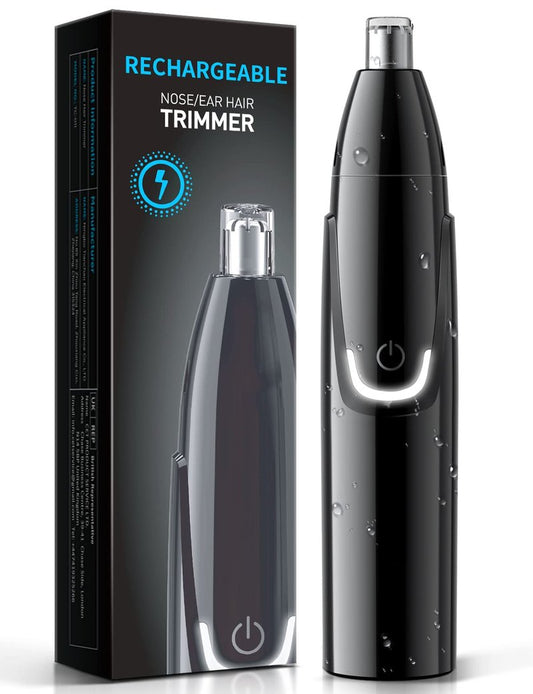 ZORAMI Rechargeable Ear and Nose Hair Trimmer - 2026 Professional Painless Eyebrow & Facial Hair Trimmer for Men Women, Powerful Motor and Dual-Edge Blades for Smoother Cutting Black