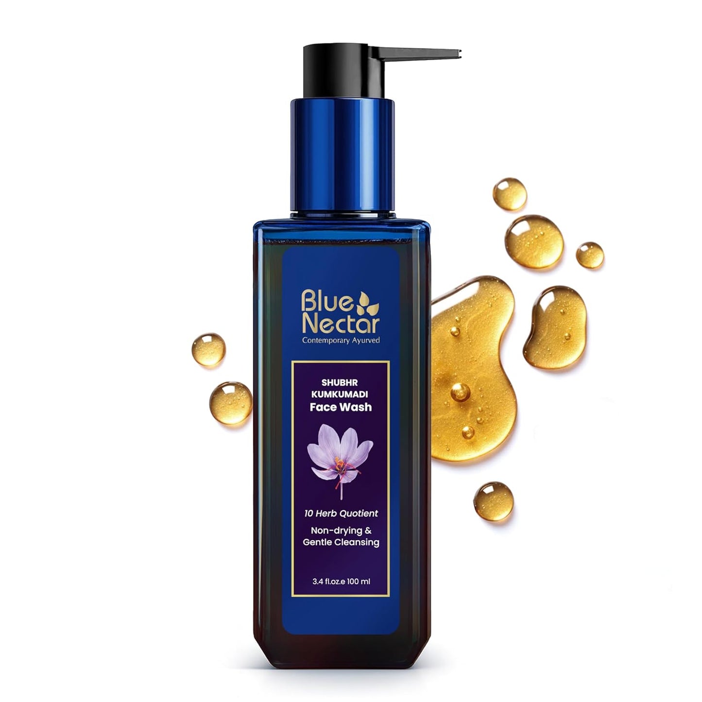 Kumkumadi Brightening Face Wash - Sulphate-Free Saffron Cleanser for All Skin Types | 3.38 Fl Oz