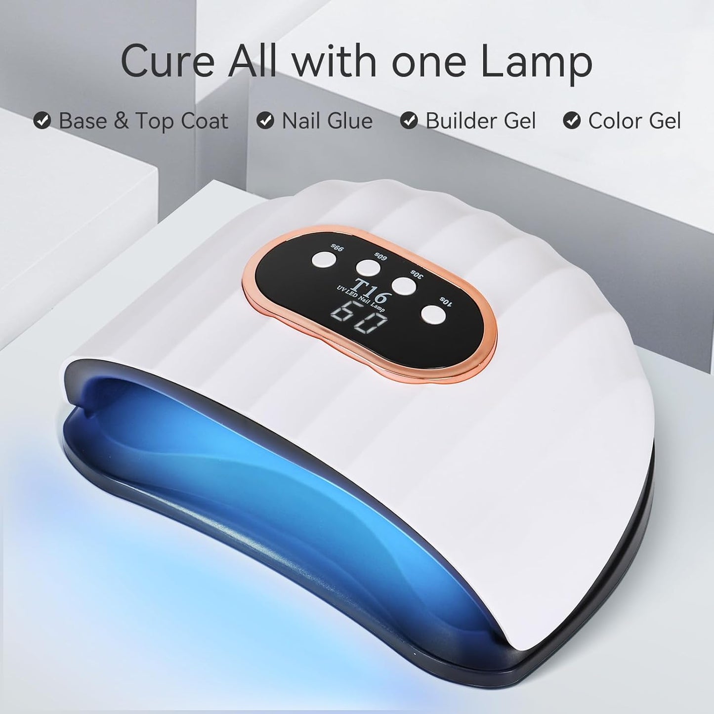 UV LED Nail Lamp - 54W/72W Quick-Dry Nail Polish Dryer with 4 Timer Settings | Ideal for DIY Gel Nail Art