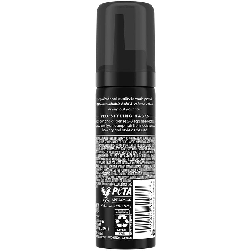 TRESemmé Shaping Mousse, Travel-Size, Extra Hold 12-Pack – Moisturizing Hair Mousse for Sculpting, 24H Frizz Control, 2 Oz Ea