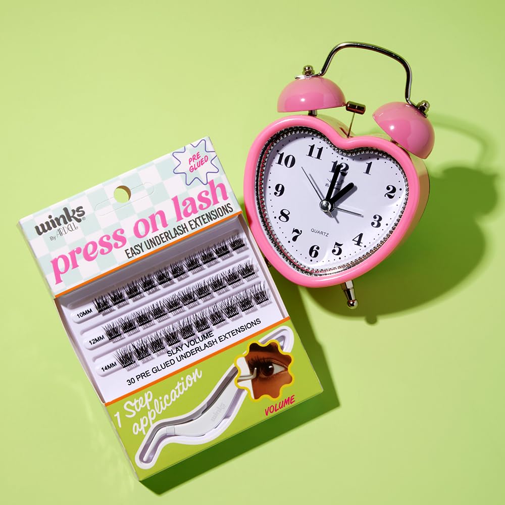 Ardell Winks Eyelash Extensions - DIY Volume Clusters for Natural Look | 30 Individual Lashes with Applicator
