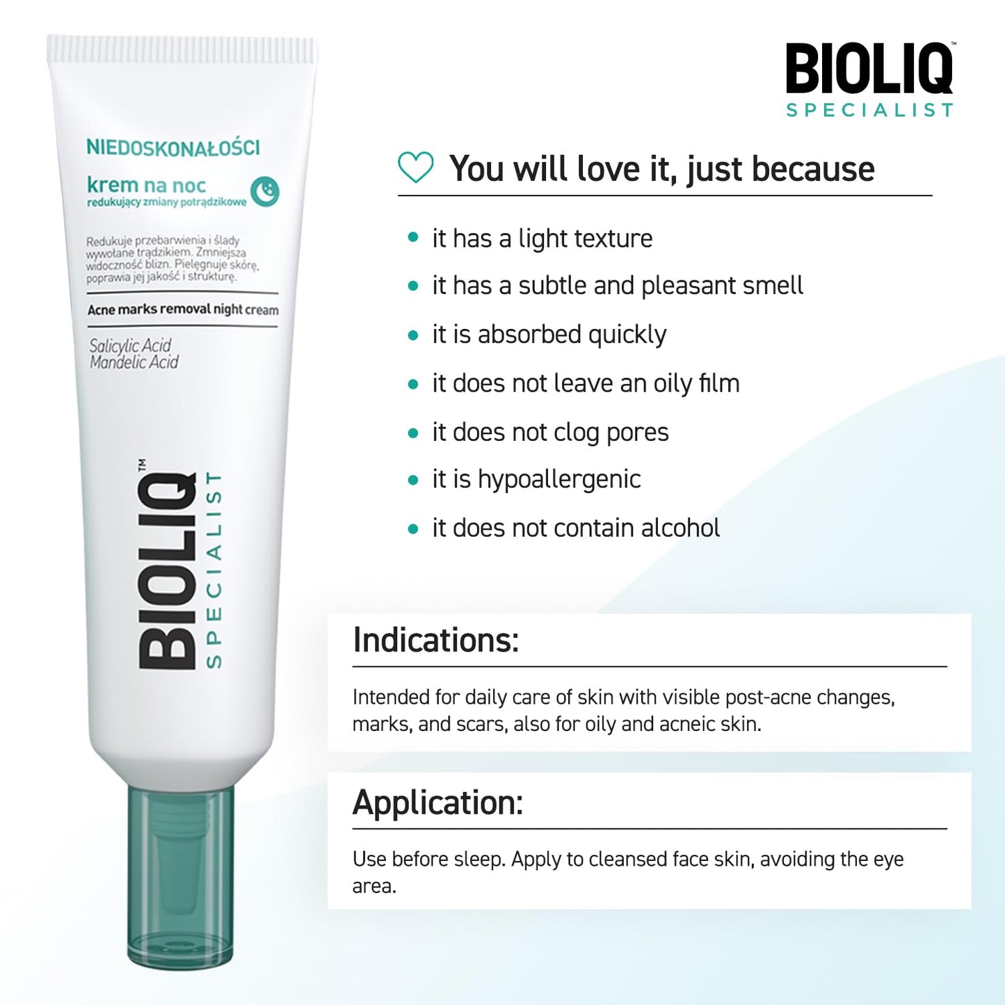Bioliq - Specialist Acne Marks Removal Night Cream - 30ml