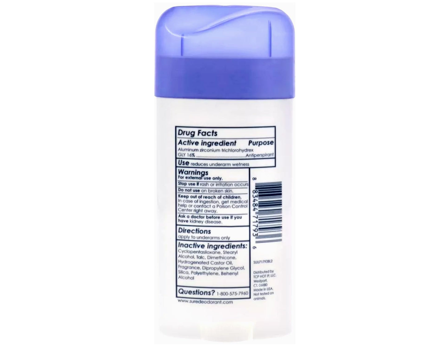 Sure Deodorant Original Solid, Regular - 2.7 oz (Pack of 7)