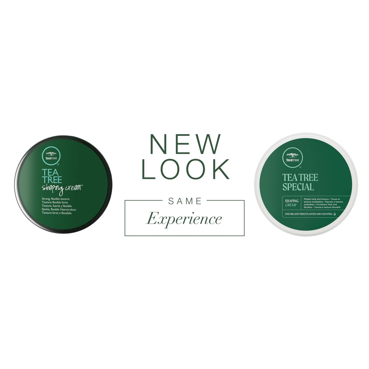 Tea Tree Shaping Cream,Hair Styling Cream,Long-Lasting Hold,Matte Finish,For All Hair Types,3 oz,(Pack of 2)