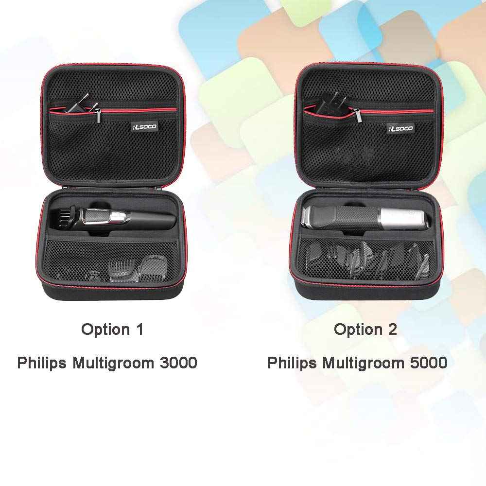 RLSOCO Hard Case for Philips Norelco Multi Groomer All-in-One Trimmer Series 3000 & Multigroom Series 5000,Fits for Philips MG3740/40,MG5910/49,MG3750/60,MG5750/49,MG3910/40 (Case Only)