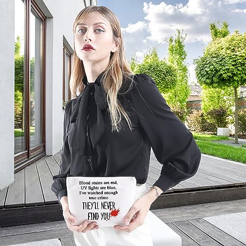 WCGXKO True Crime Gift Crime Show Lover Zipper Pouch Makeup Bag (FIND YOU)