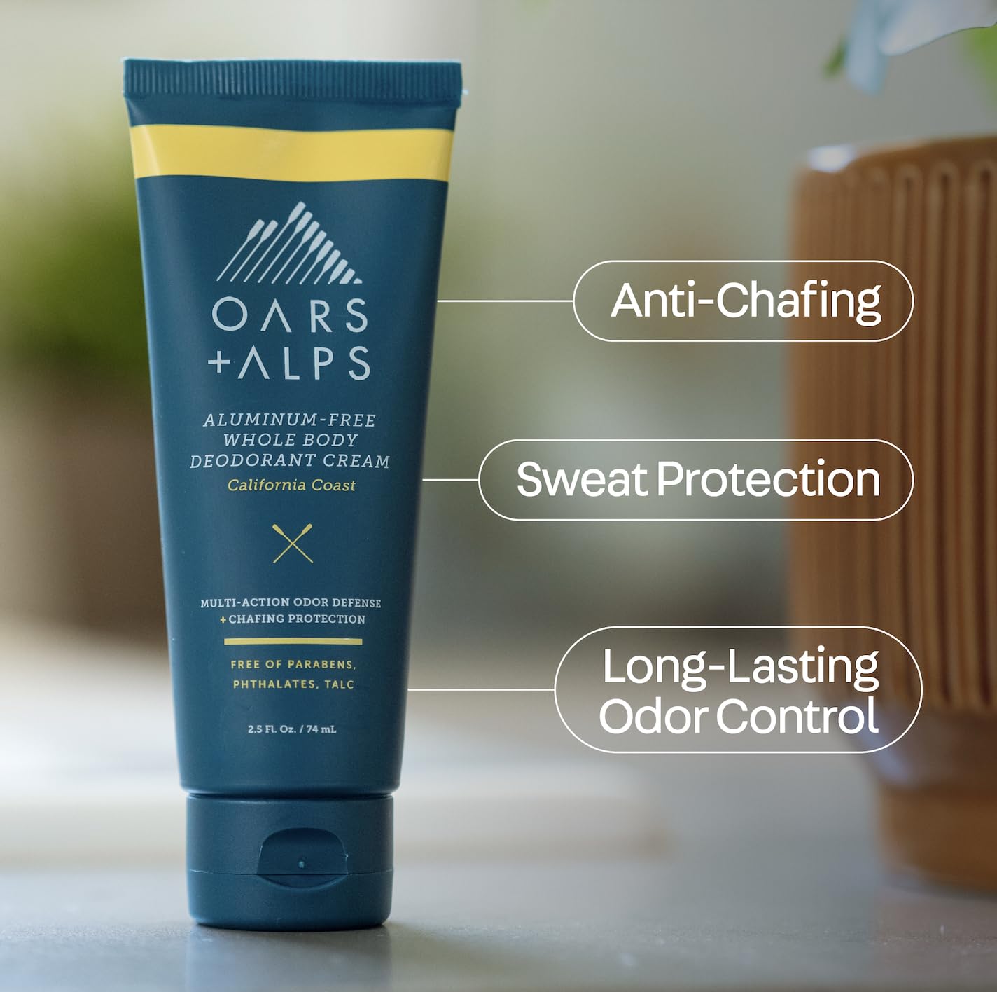 Oars + Alps Whole Body Deodorant Cream - Aluminum Free, Anti-Chafing, Long Lasting | Variety Pack, 2.5oz