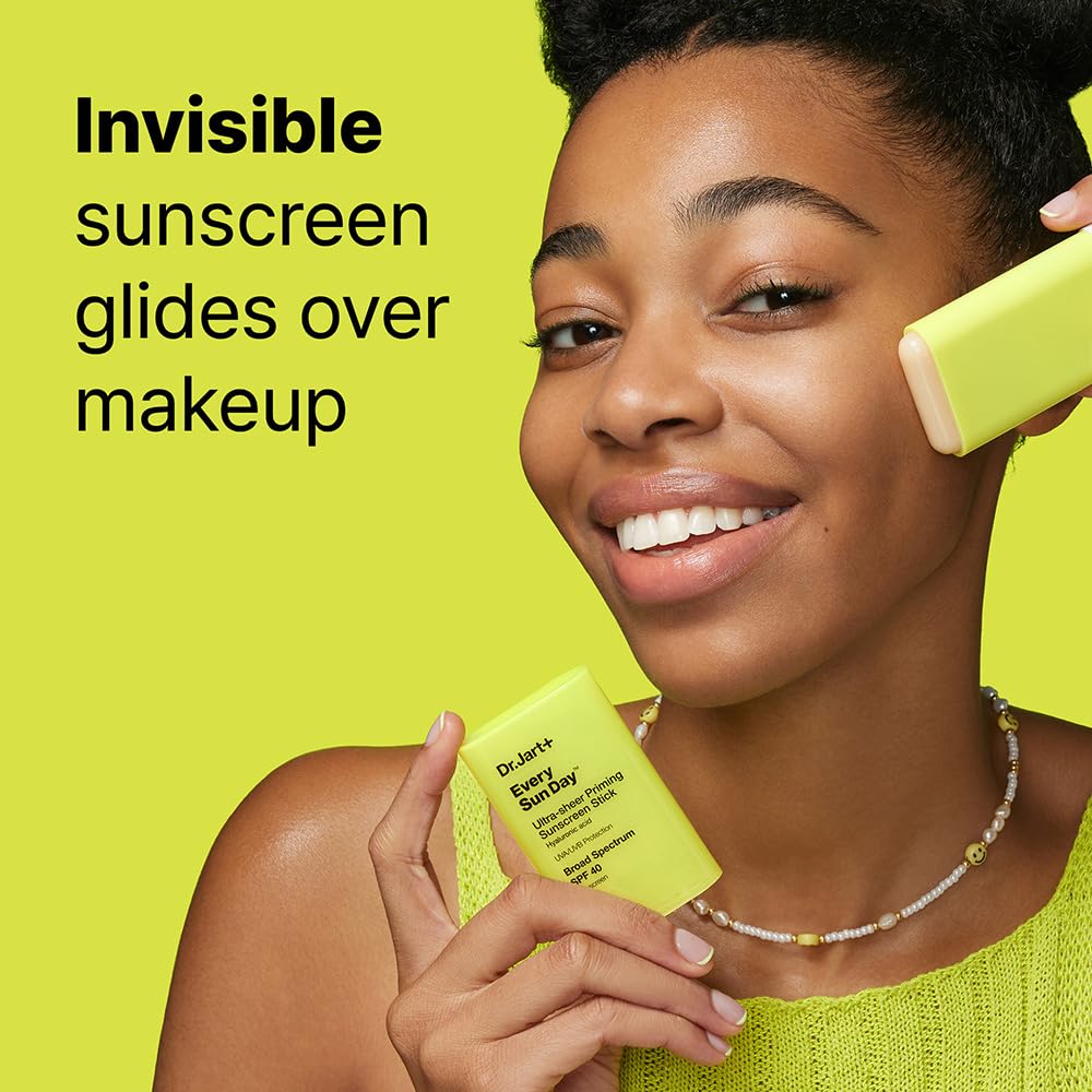 Dr.Jart+ Every Sun Day Invisible Korean Sunscreen Stick SPF 40 with Hyaluronic Acid | Glides Over Makeup | Korean Skincare | Travel Size, 0.67 Ounce