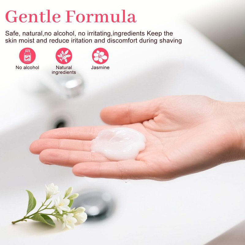 fafortune Womens Shaving Cream Bulk Travel,0.53oz Shave Gel for Women,Care Dry Skin Womens Shave Gel for Travel Guests (Pack of 100, Jasmine)