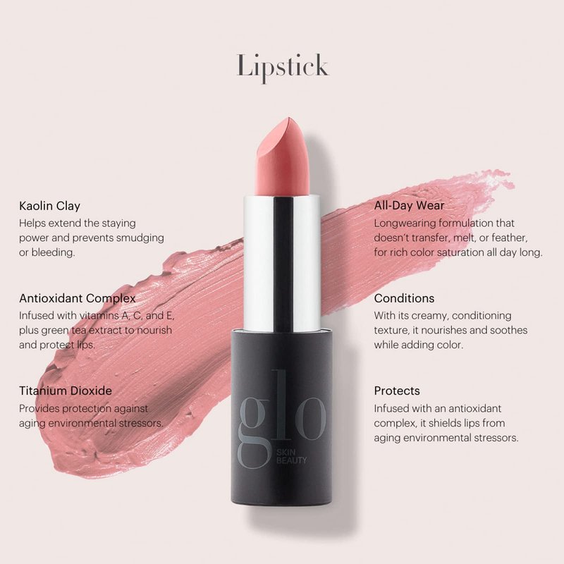 Glo Skin Beauty Lipstick | Creamy, Longwear Lip Color for A Beautiful Statement that Lasts, (Pillow Talk)
