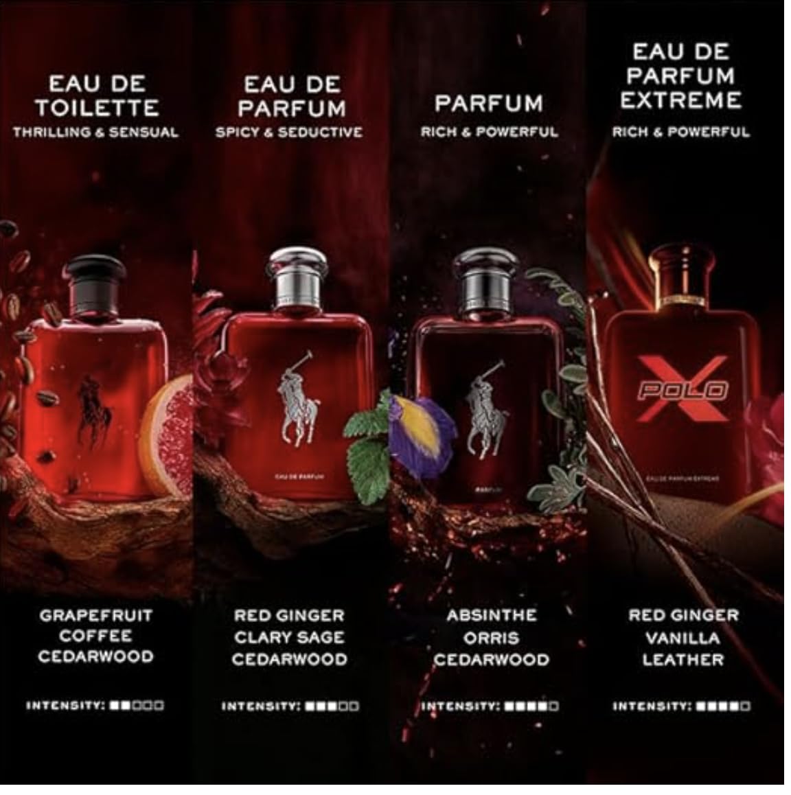 RALPH LAUREN FRAGRANCES Polo Red - Eau de Toilette - Men's Cologne - Woody & Spicy - With Grapefruit, Saffron, and Redwood - Medium Intensity - 6.7 Fl Oz