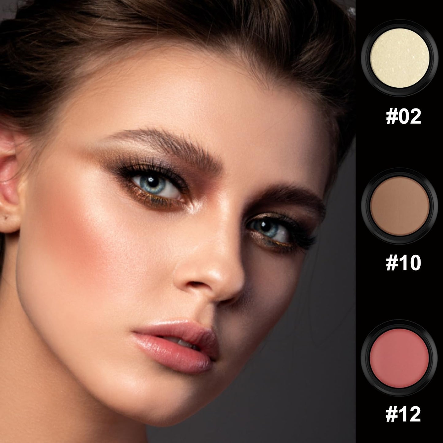 Hilareco PHOERA Foundation,3 PCS Contour Stick Makeup Kit,Shades with Highlighter Stick,Blush Stick and Bronzer Contour (104+Light-Medium Contour/Buff Beige+#02,#10,#12)