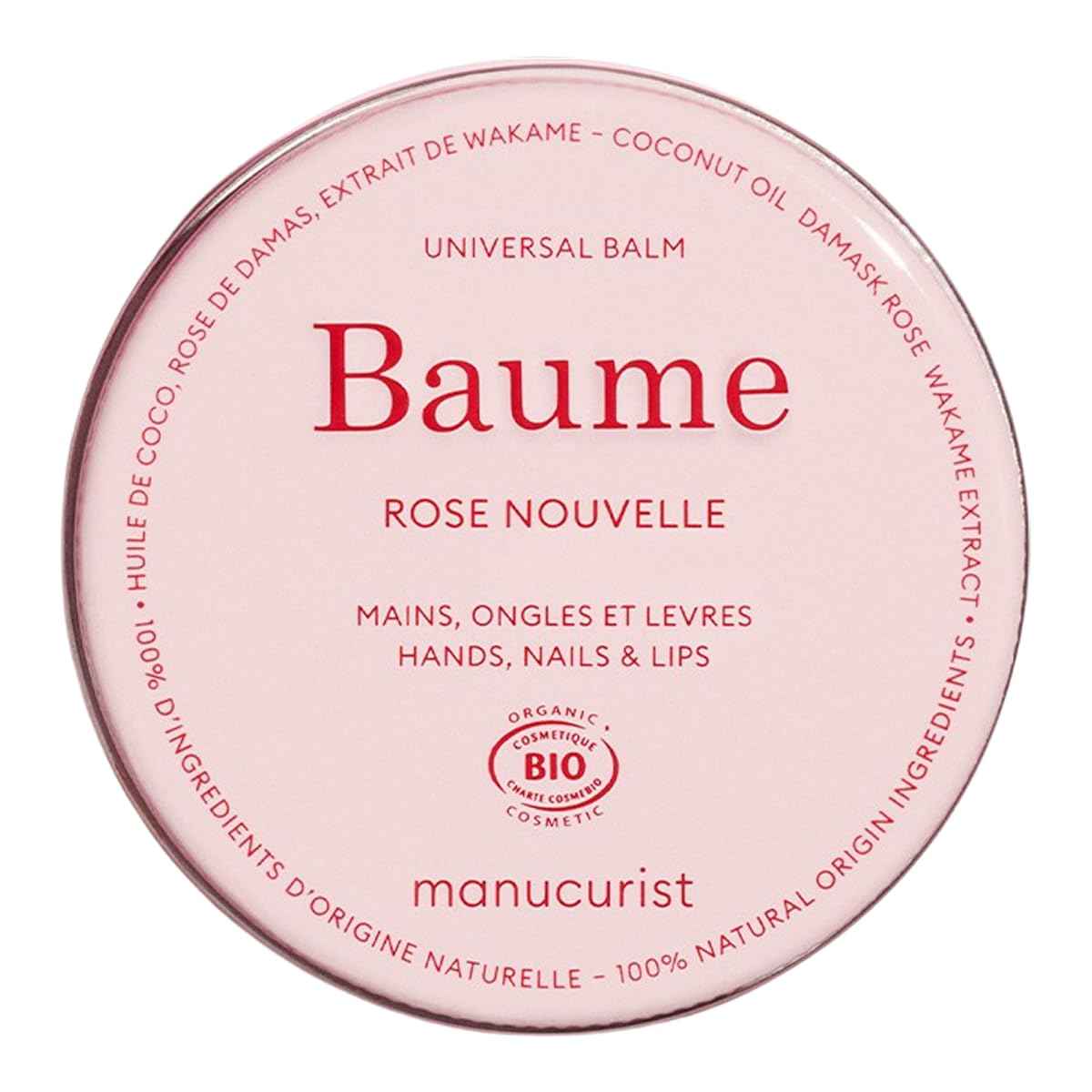 Manucurist Organic Hand Balm – Multi-Purpose 100% Organic Hand & Nail Lip Treatment – Coconut Oil, Damask Rose Oil – Magic Balm – Hand Care - Lip Care – Practical Gift for Women - Travel Beauty