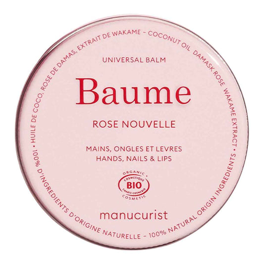 Manucurist Organic Hand Balm – Multi-Purpose 100% Organic Hand & Nail Lip Treatment – Coconut Oil, Damask Rose Oil – Magic Balm – Hand Care - Lip Care – Practical Gift for Women - Travel Beauty