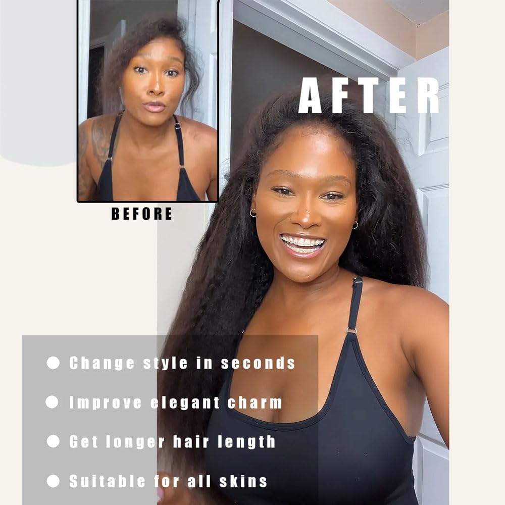 Emistar 16 Inch Body Wave 13x6 HD Lace Front Wigs Blend Human Hair 180% Density Bob Wig Pre Plucked Short Bob Wigs for Black Women Glueless Frontal Wig Synthetic Hair Natural Black Loose Wavy