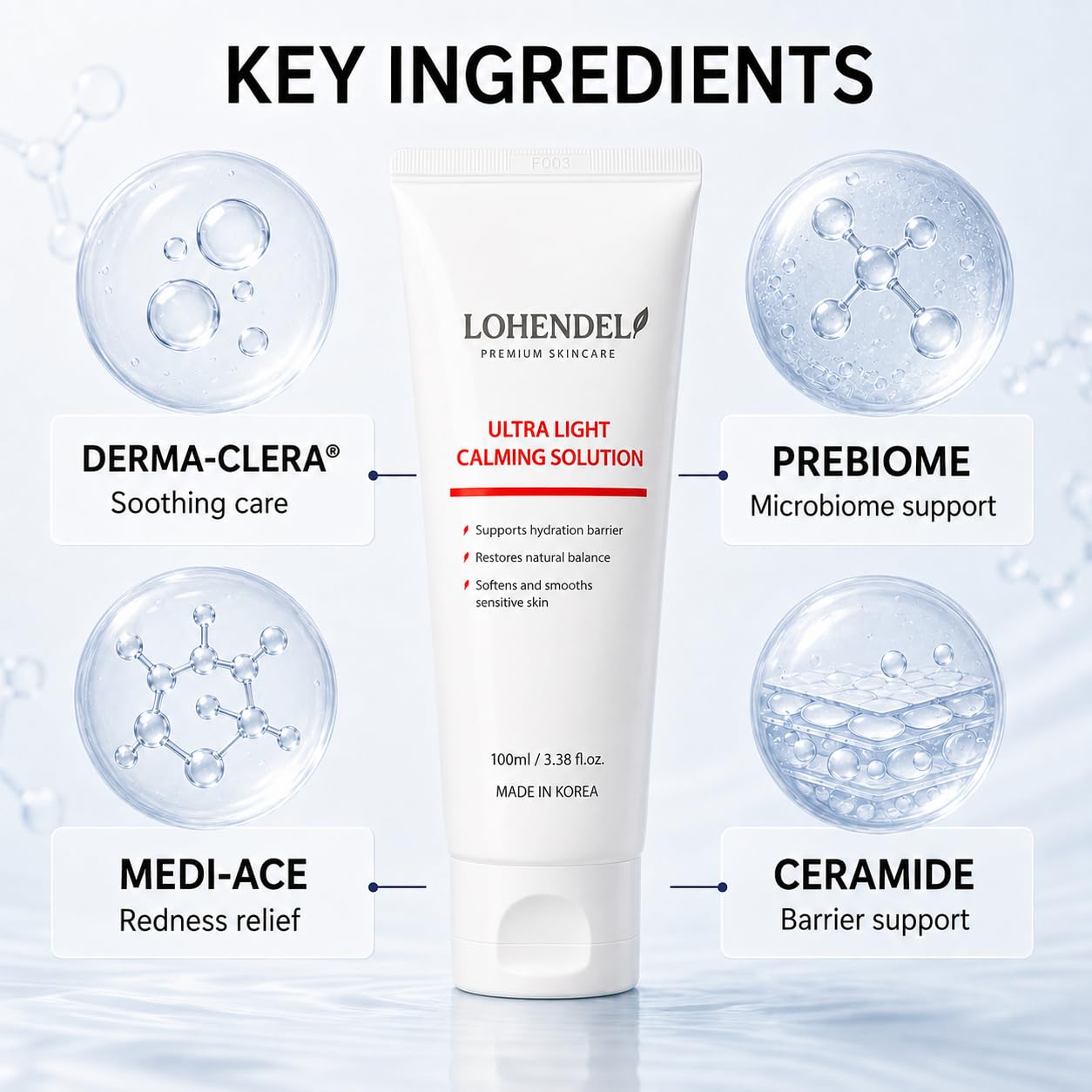 LOHENDEL Ultra Light Calming Solution - Soothe Redness, Repair Barrier