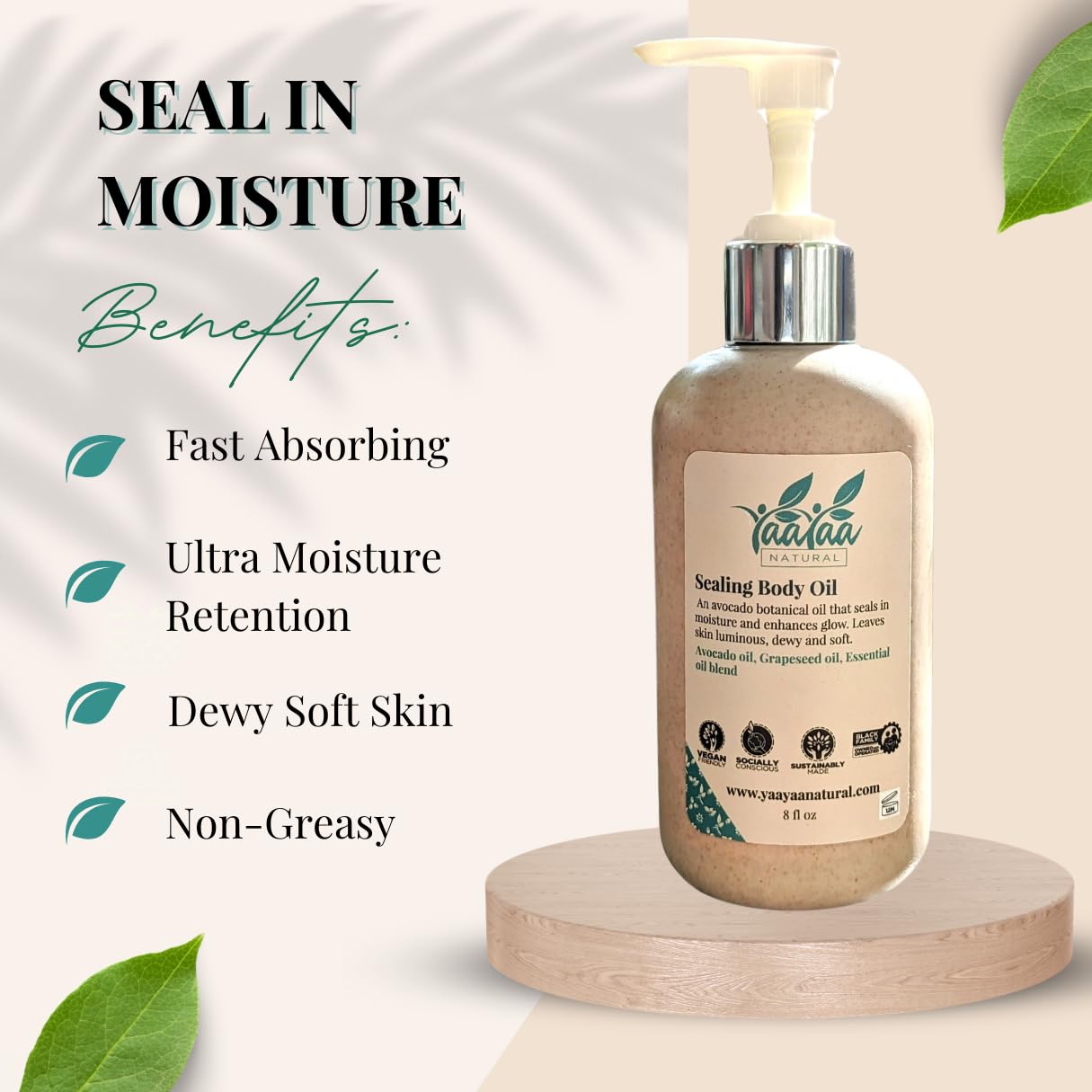 Summer Citrus Scent Body Oil - Natural Bug Repellent, Non-Greasy Moisturizer - 8 oz Vegan & Cruelty-Free for Dry Skin