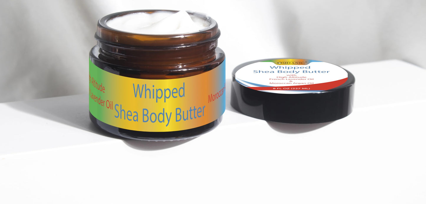Oshianic Whipped Shea Body Butter with French Lavender and Moroccan Argan Oil, 8 fl oz