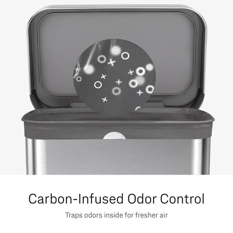 simplehuman Code H 100 Count Odorsorb® Custom Fit Liners, Drawstring Odor Absorbing Trash Bags, One-by-One Mess-Free Dispense, Extra Thick & Double Seamed, 50% PCR Plastic, 30-35 Liter / 8-9 Gallon