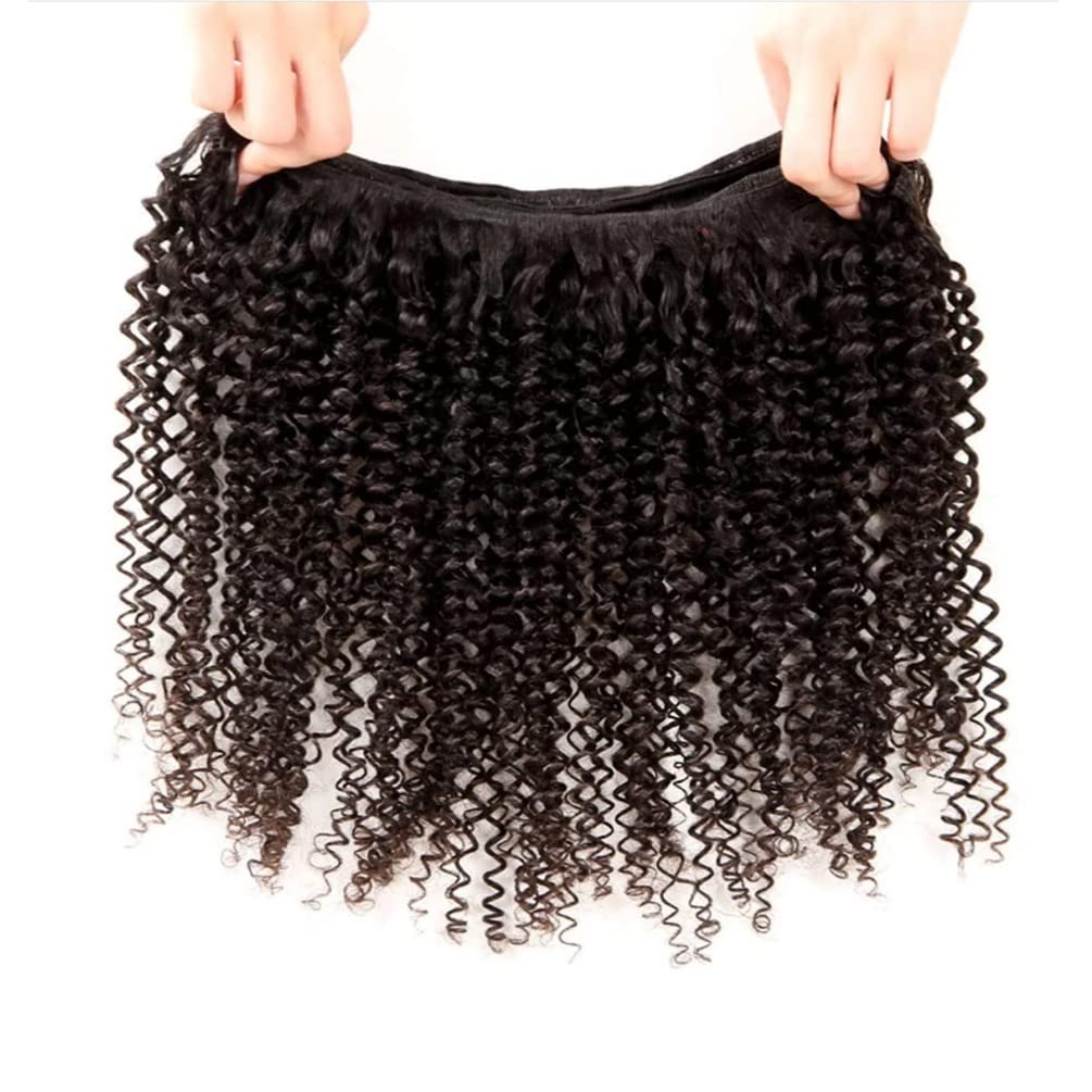Kinky Curly Bundles 12A Virgin Brazilian Human Hair Bundles 10 12 14 Inch Natural Black Curly Weave Hair for Women