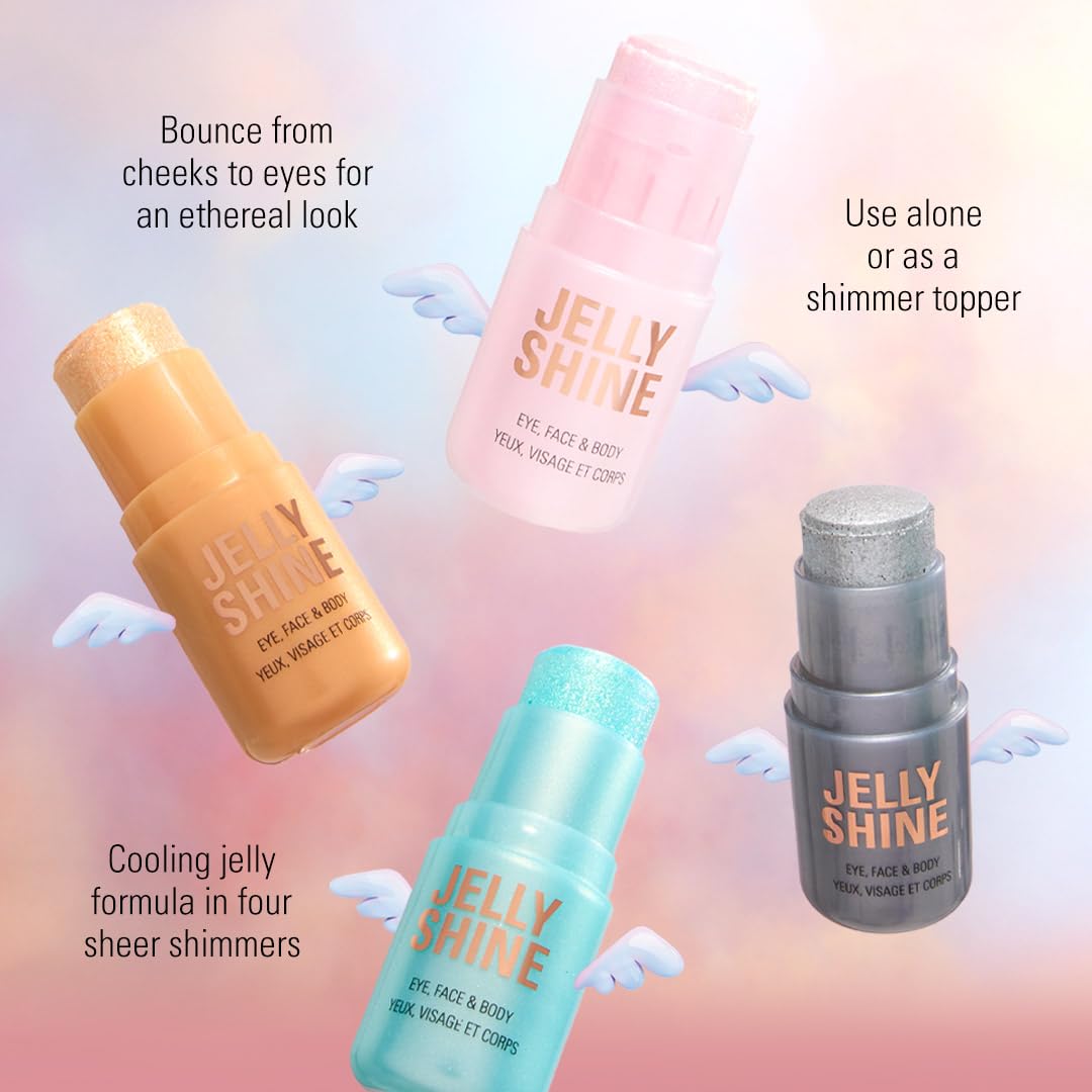 Revolution, Jelly Shine Shadow & Highlight Stick for Eyes, Face & Body with Pearlescent Shimmer Effect, Vegan & Cruelty-Free, Ethereal Pink
