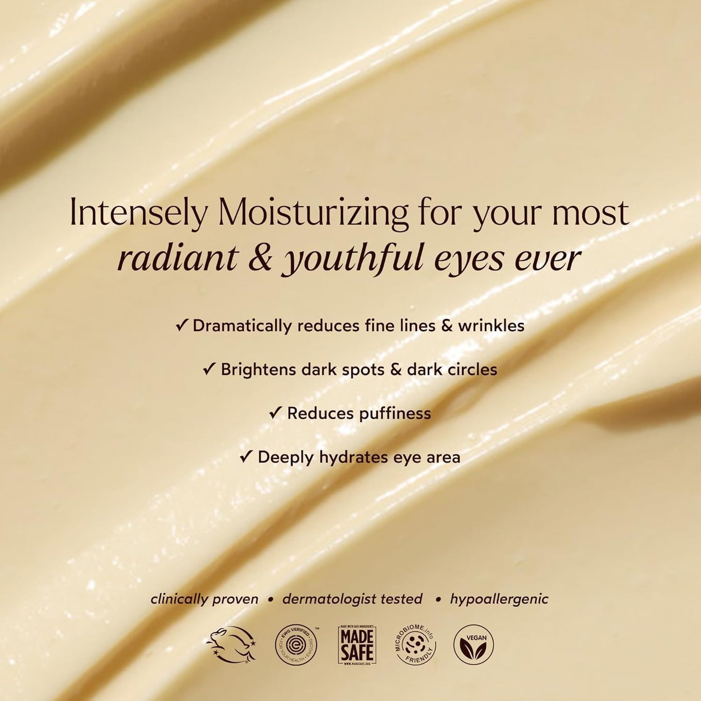True Botanicals Resurrection Radiance Eye Cream - Brightens Dark Circles & Reduces Fine Lines | 0.5 oz | All-Natural, Vegan