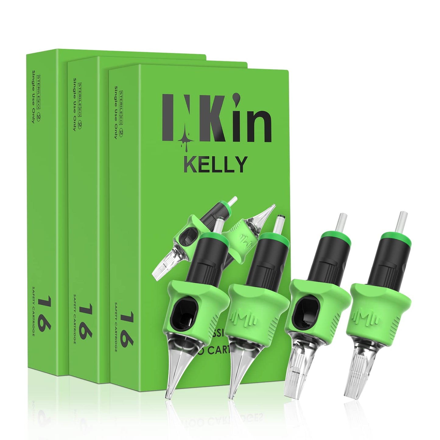 INKin Tattoo Cartridge Needles Assorted 80Pcs #12 Mixed 5RM 7RM 9RM 11RM 13RM Standard Round/Curved Magnum Tattoo Needle Cartridges with Soft Silicone Design for Tattoo Pen Machine