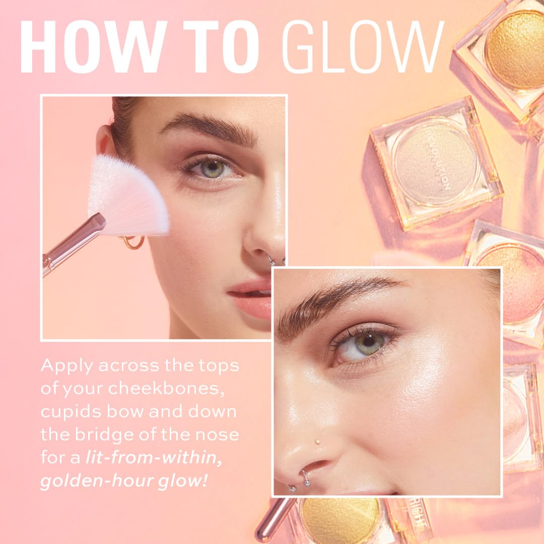 Beam Bright Highlighter - Powder to Liquid Formula for All Over Face Glow | 5 Shades Available