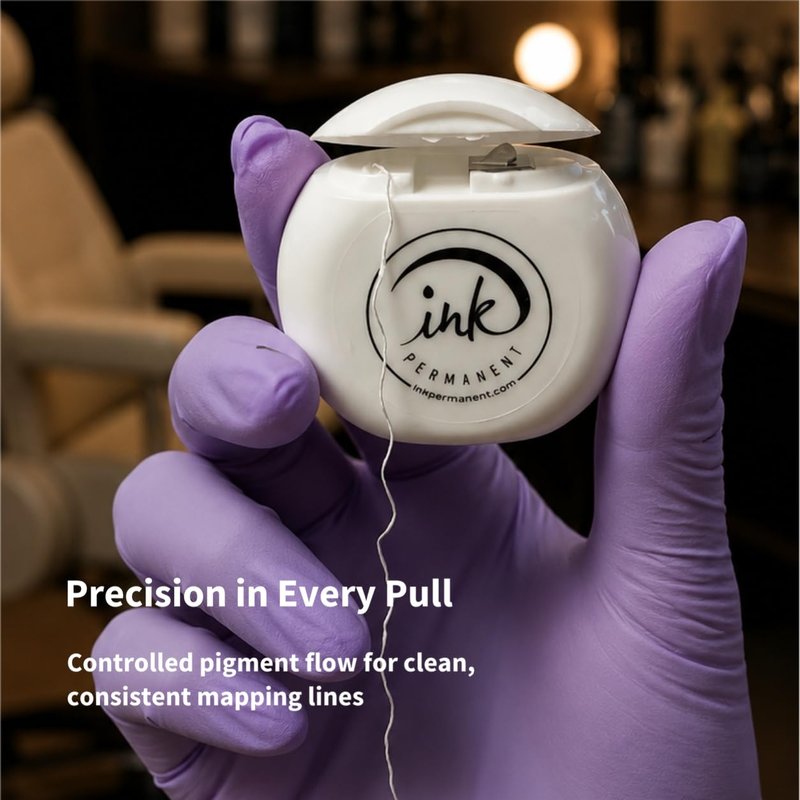 Premium Eyebrow Mapping String - 5 Pack Pre-Inked 328 Ft Thread for Microblading & PMU | White, 20M Each