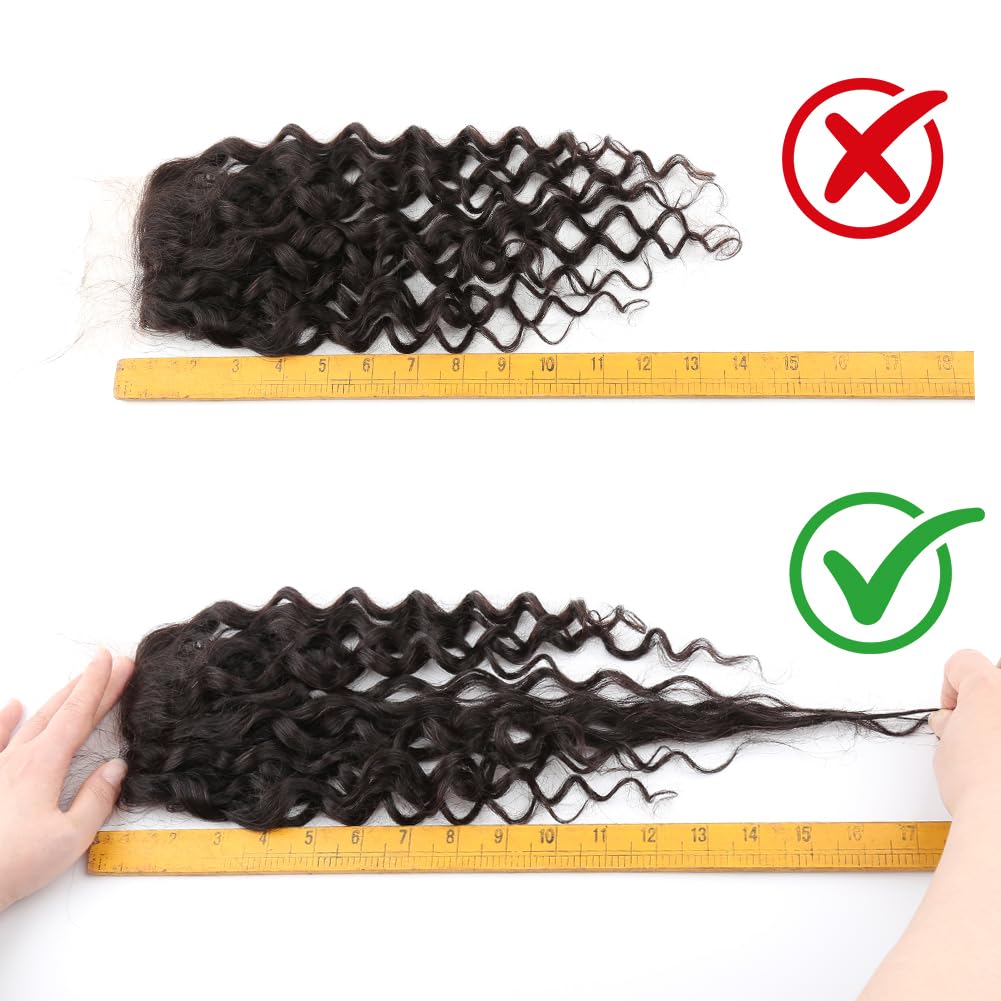 Sent Hair Remy Human Hair 4x4 Loose Deep Wave Lace Closure Human Virgin Hair Piece Free Part with Baby Hair Natural Color 16"