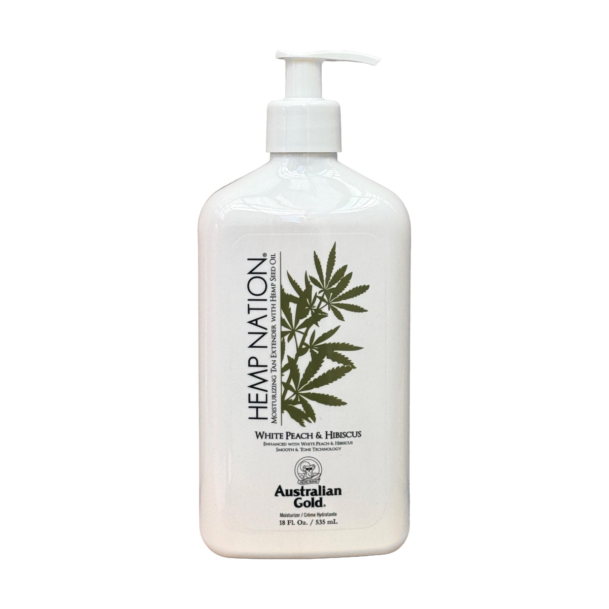 Hemp Nation White Peach Hibiscus Moisturizing Tan Extender 18 oz
