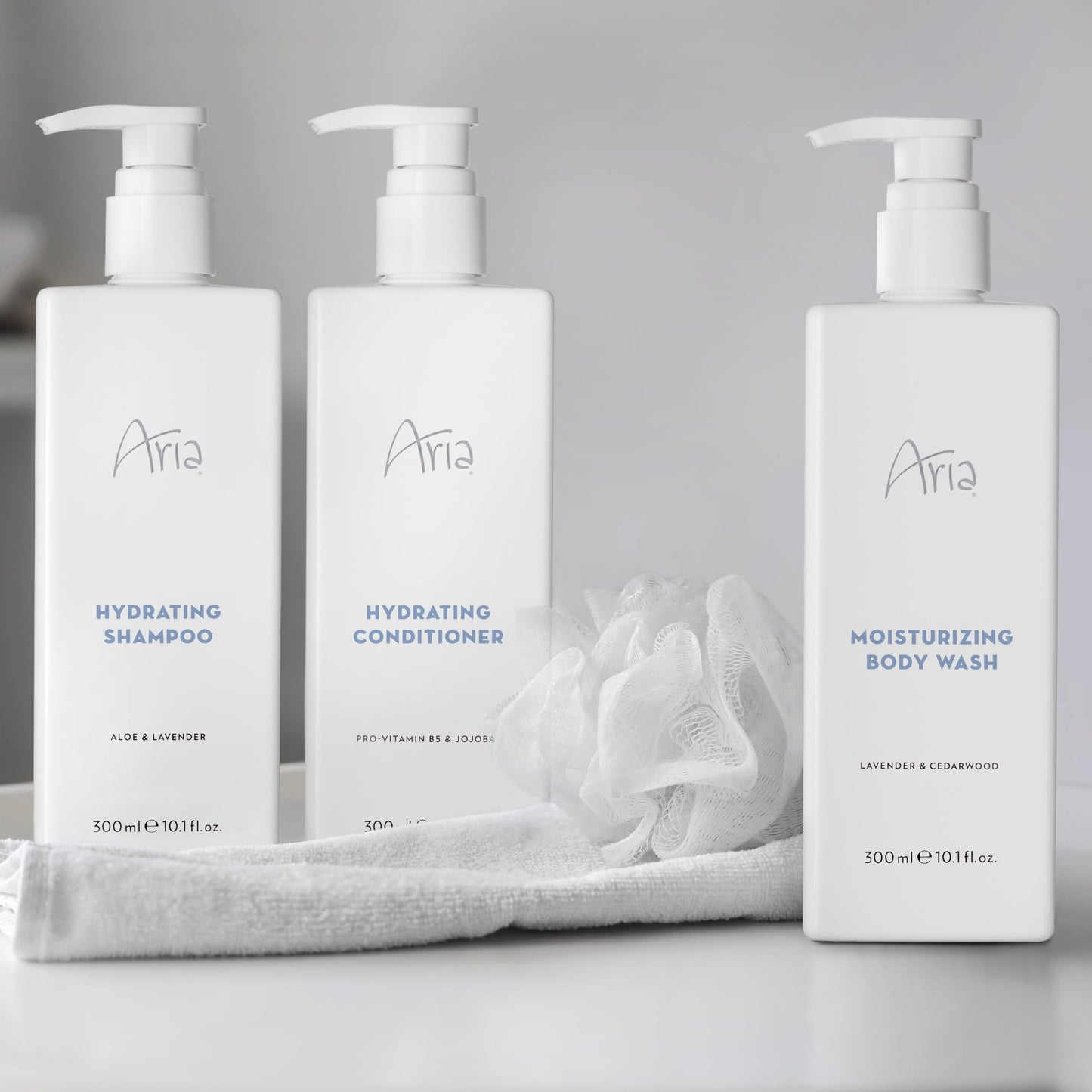 Aria Moisturizing Body Wash - Scented with Cedarwood, Green Mandarin, Lavender - Vegas Hotel Body Wash - 10 oz