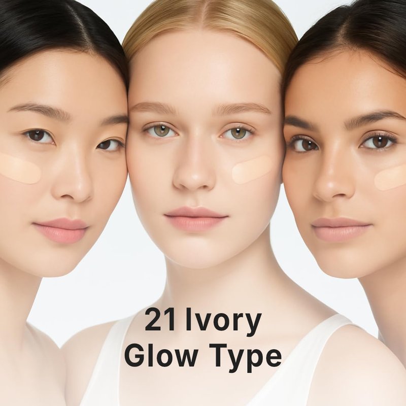 THE TOOL LAB Stamp Skinfit Cushion Foundation, Long Lasting Full Coverage Glass Glow Finish, Korean Foundation Makeup for All Skin Types (No.23 natural beige, Glow Type)