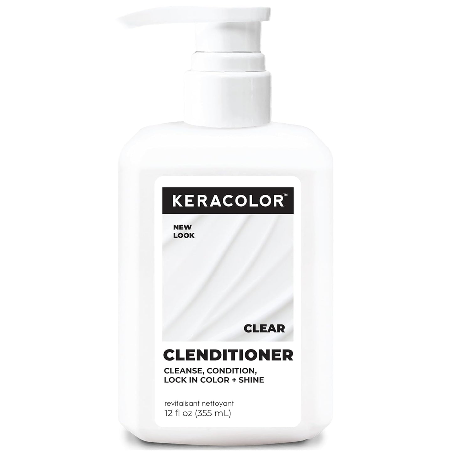 Keracolor Clenditioner Cleansing Conditioner - Color Protecting Keratin-Infused Hair Cleanser | Clear, 2 Sizes Available