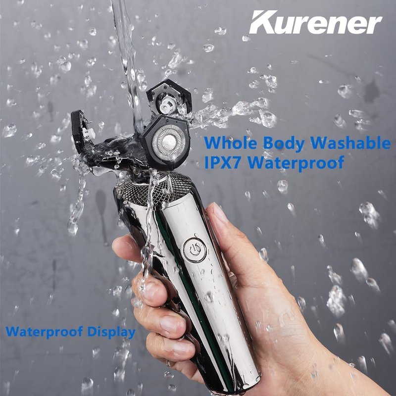 Electric Razor for Men - Rechargeable Wet/Dry Shaver with Nose & Sideburn Trimmer | Ergonomic Design