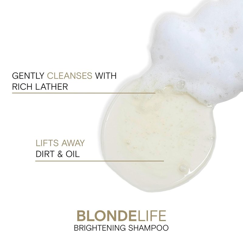 Joico Blonde Life Brightening Shampoo - Sulfate-Free Formula for Soft, Smooth Blonde Hair | Enriched with Monoi & Tamanu Oil