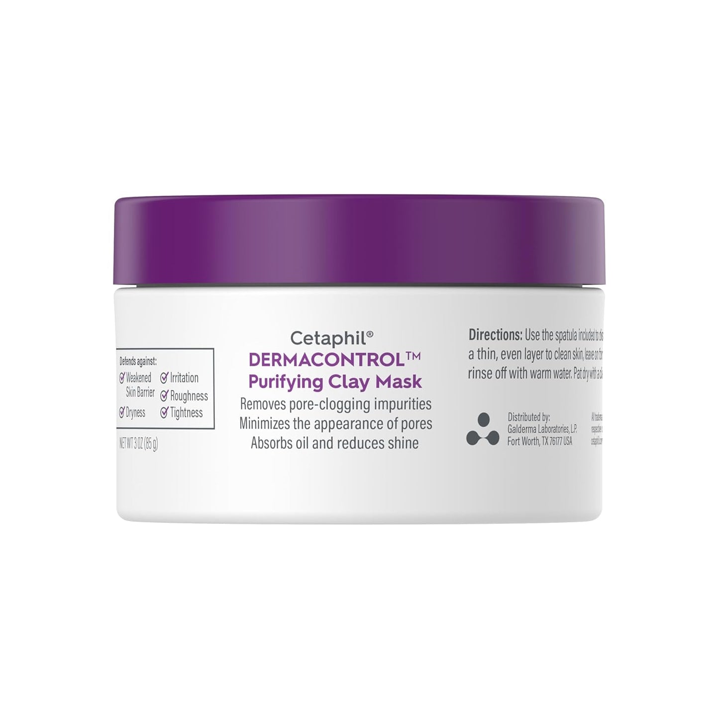Cetaphil Clay Mask - DermaControl Purifying Face Mask for Oily Skin | 3 Oz, Bentonite Clay for Blackheads & Pores