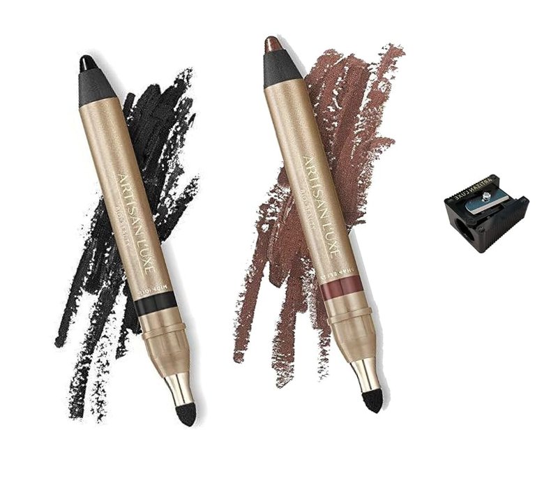 Jumbo Eyeliner Pencil Bundle - Waterproof & Smudge-Proof | Smokey Eyes in 3 Minutes - Midnight Black & Shameless Bronze