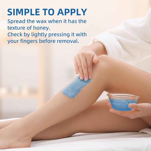 Hard Wax Beads, 1.1 lb Waxing Beads, Brazilian Bikini Wax,Hard Wax Hair Removal for Face, Body, Legs, Pearl Beads for Wax Warmers, with 30g Care Cream & 12 Applicator Sticks