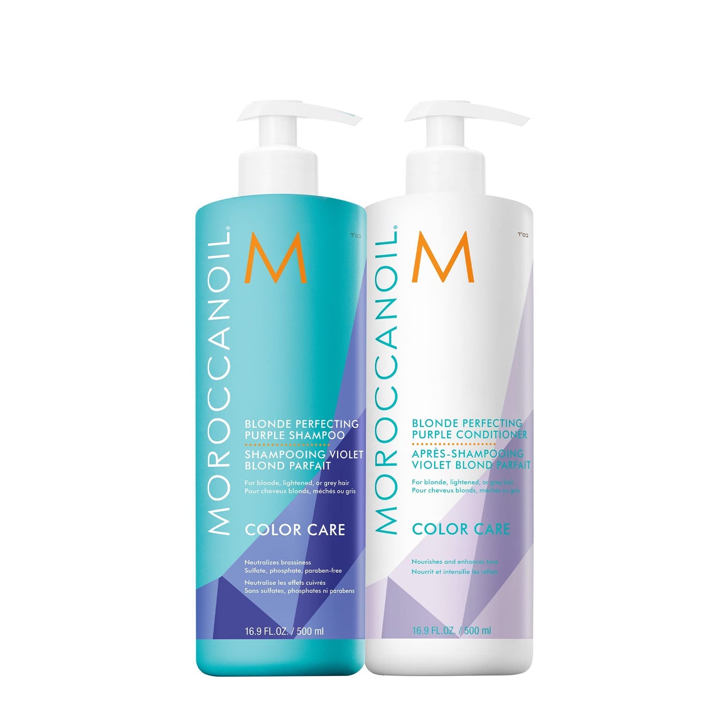Moroccanoil Blonde Perfecting Purple Shampoo & Conditioner Half-Liter Set