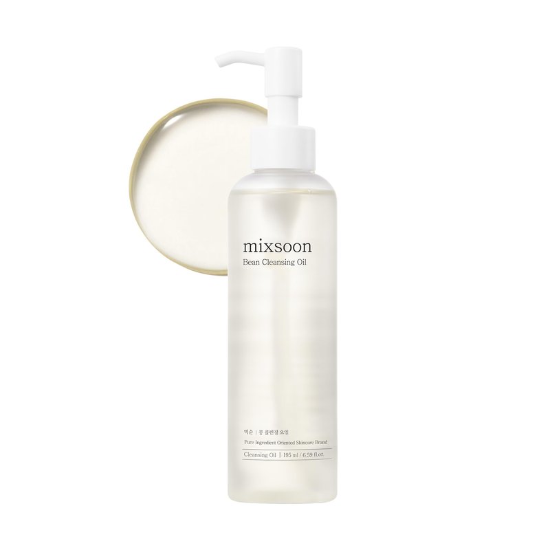 mixsoon Bean Cleansing Oil - Lightweight Oil Deep Cleansing and Makeup Blackhead Remover, Fermented Bean, Hydrating and Balancing for Smooth Skin 195ml / 6.59 fl.oz. Korean Glass Skin Care