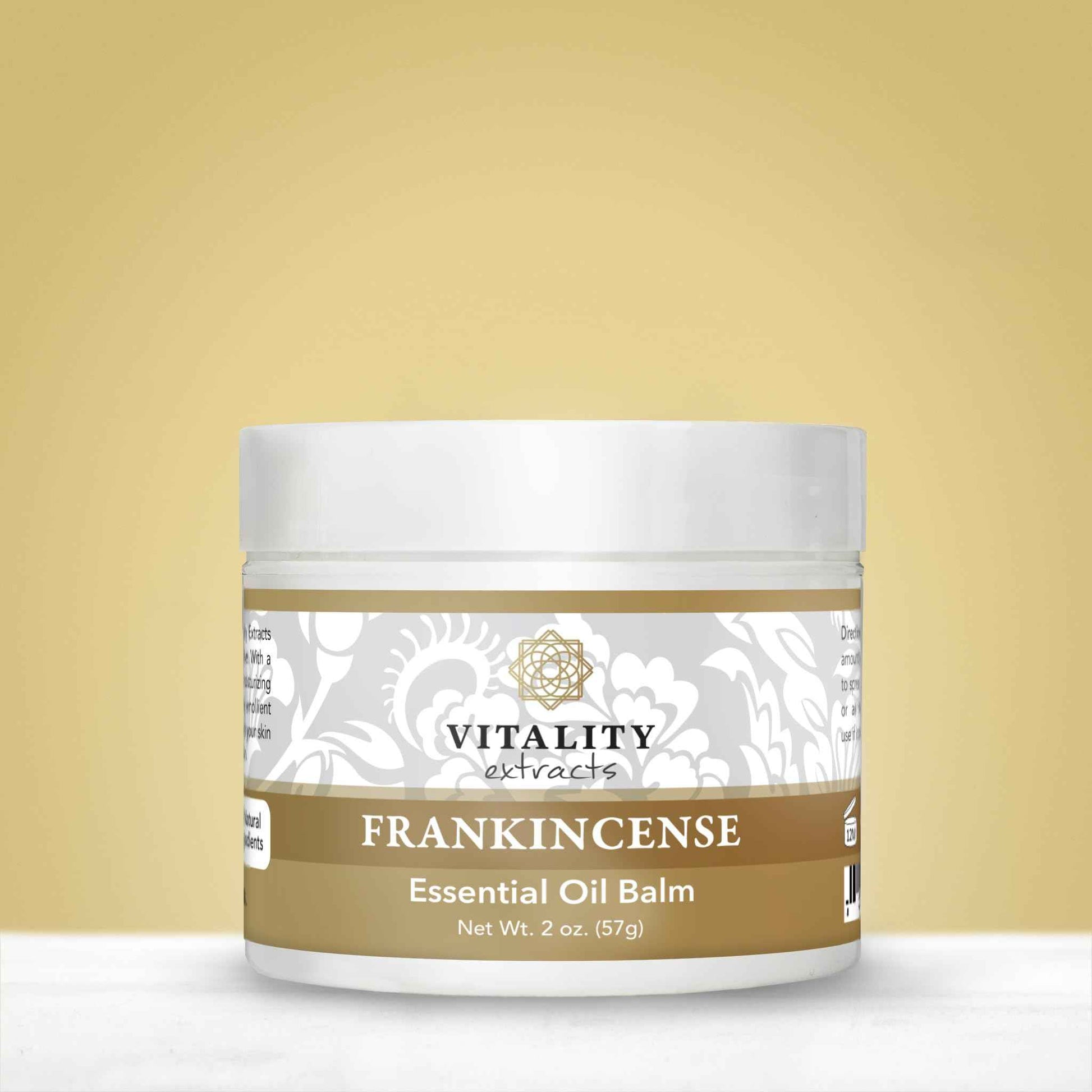 Vitality Extracts Frankincense Balm - 2oz, Boswellia Serrata, Beeswax, Olive Oil, Moisturizer for Dry, Cracked Skin, All Skin Types