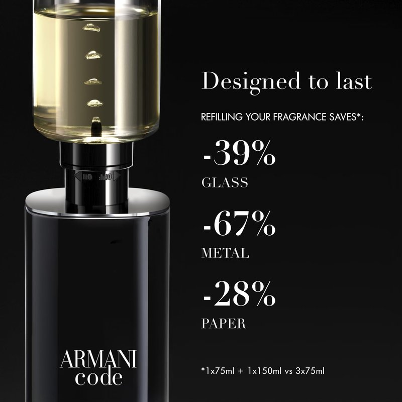 Armani Beauty Code Eau de Parfum for Men | Fougère Ambery Spicy Fragrance with Green Mandarin, Nutmeg & Tonka Bean Notes