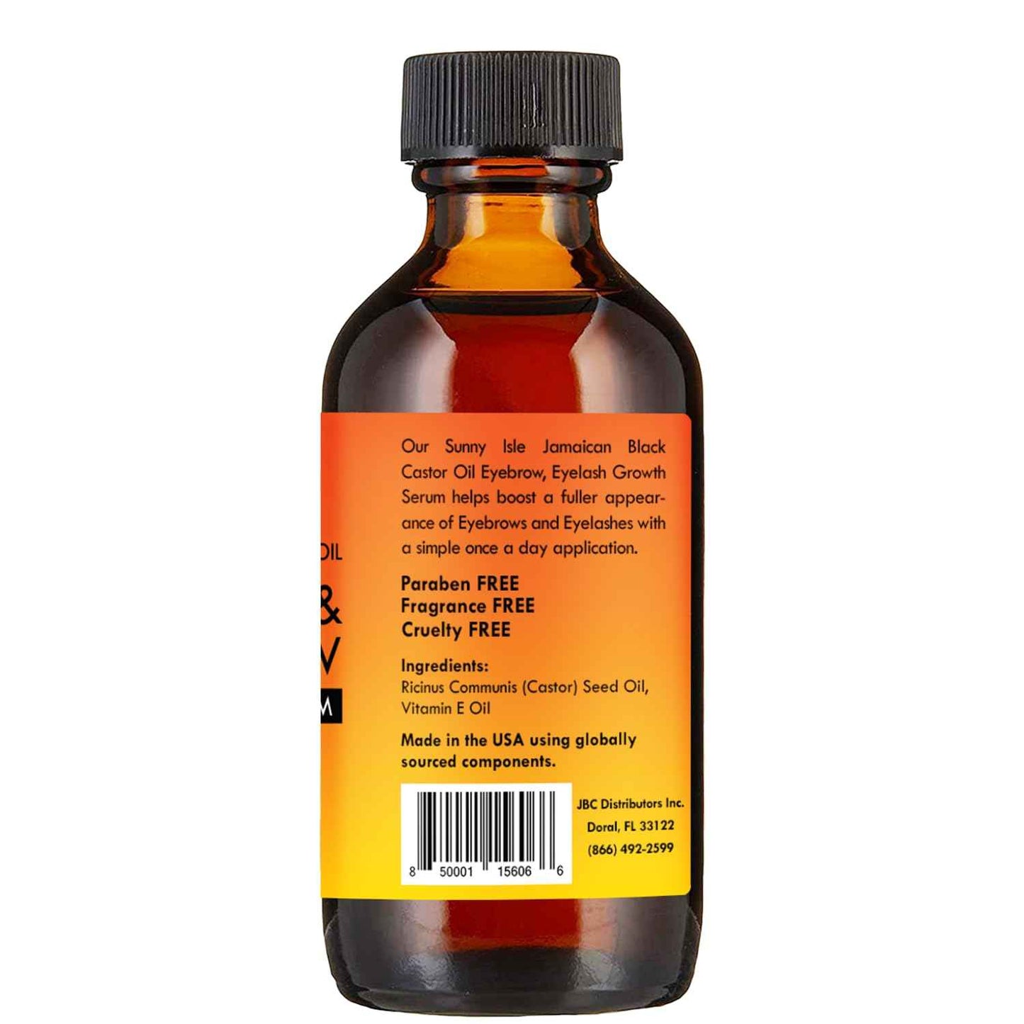 Sunny Isle Jamaican Black Castor Oil Eyelash & Eyebrow Growth Serum 2oz