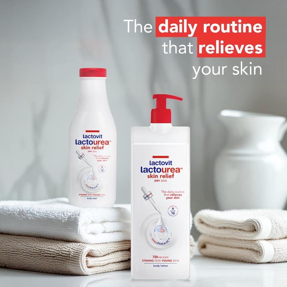 Lactovit| Lactourea Body Wash, Dry Skin | Hydrating Shower Gel |6 x 600 ml