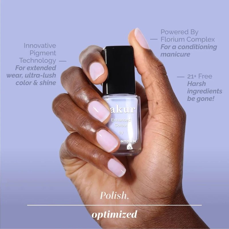 LONDONTOWN Lakur Nail Polish – Blue, Cloud Nine, 0.4 Fl Oz, Long-Lasting, Streak-Free, Chip-Resistant | 21+ Free Non-Toxic Vegan Nail Color, Strengthens & Hydrates Nails