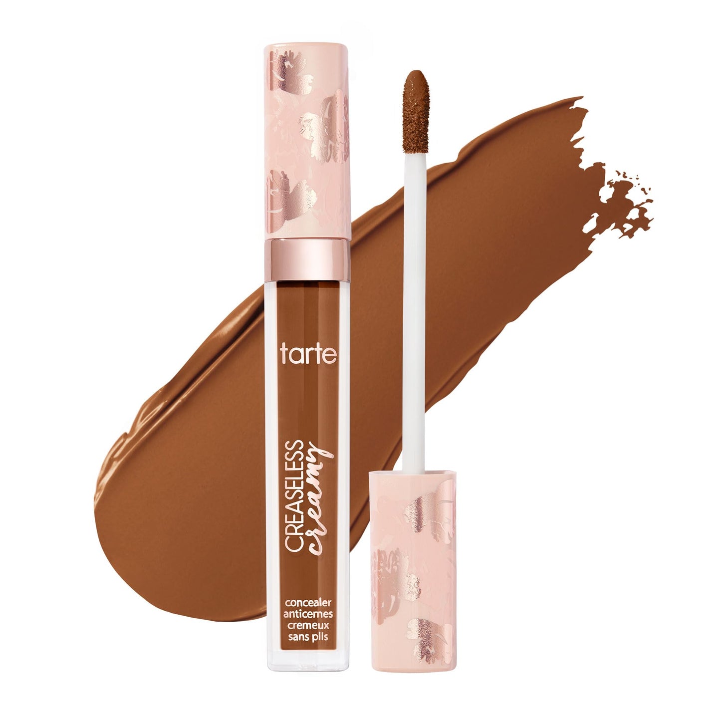 tarte creaseless creamy full-coverage concealer – Waterproof Hydrating Longwear, Niacinamide & Caffeine for covering Dark Circles & Blemishes, Vegan & Cruelty-Free, full size, 54H deep honey