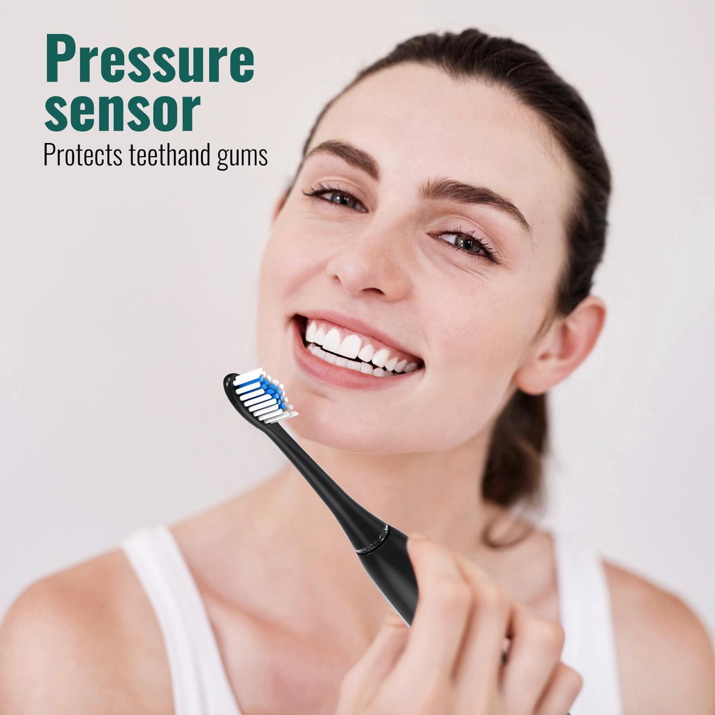 NBGRLVS Rechargeable Sonic Electric Toothbrush for Adults with 10 Brush Heads, 3 Modes, 2 Minute Smart Timer and Fast 4 Hour Charge - Perfect for Travel and Easy Dental Care (Black)